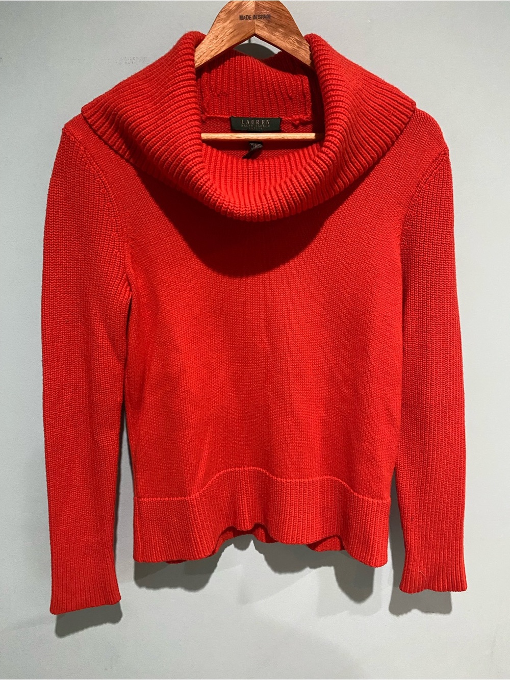Lauren Ralph Lauren Orange Cowl Neck Sweater